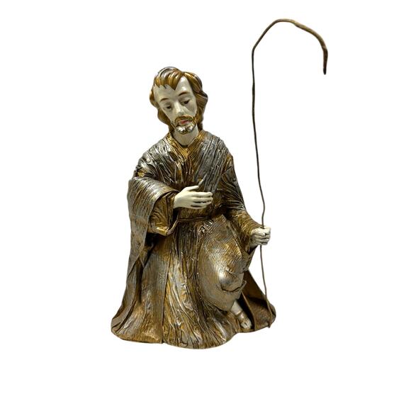 Kurt S‎ Adler Paper Mache Gold Silver 13"h 6 Pc Large Nativity Set Made in Japan - Picture 9 of 16